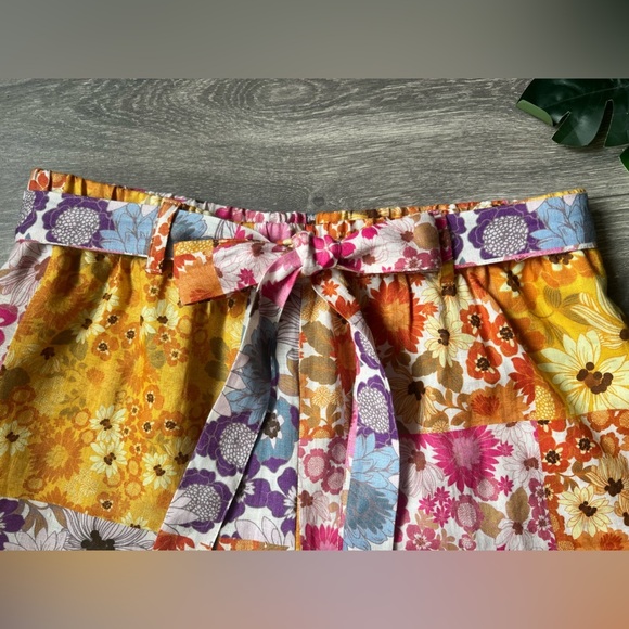 Johnny Was Sherrie 100% Linen Floral Belted Easy Shorts - Floral Multi Size M - Picture 2 of 11